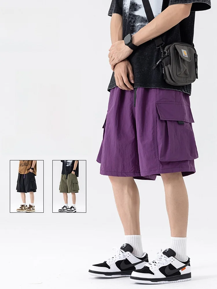 TUCANO 2026 Novo Verão Masculino Casual Solto Respirável Roupa de Trabalho Esportiva Shorts de Nylon com Detalhes de Bolso Ajuste Solto Shorts de Verão
