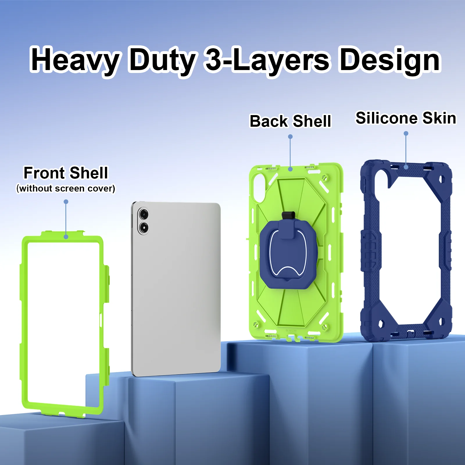 Stand Heavy Duty Cover For Xiaomi Poco Pad M1 Redmi Pad 2 Pro 2025 12.1