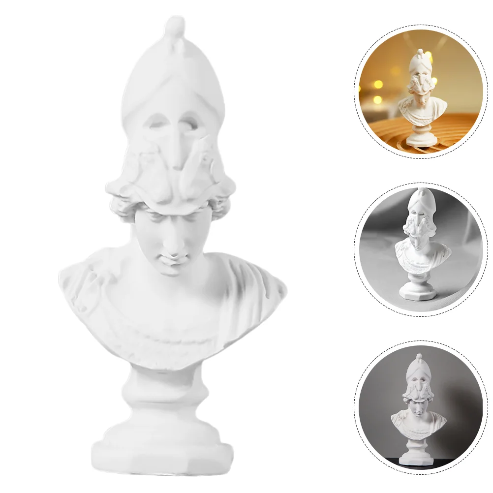 Classic Greek Statuette Resin Athena Sculpture Greek Mythology Figurine Bust Statue Mini Resin Figure Crafts Home Decor For