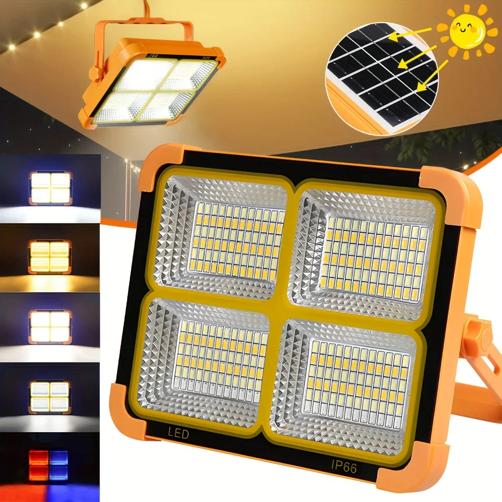 3000W Solar Rechargeable Camping Lantern with Magnet Powerful Flashlight   High Power LED Tent Light Repair Emergency Lamp