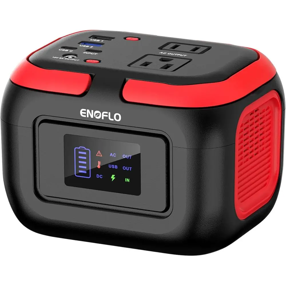 

Portable Power Station: 97.68Wh Lithium Battery, 110V AC Outlet, 120W Peak, USB QC3.0, LED Light for Camping and Home Backup