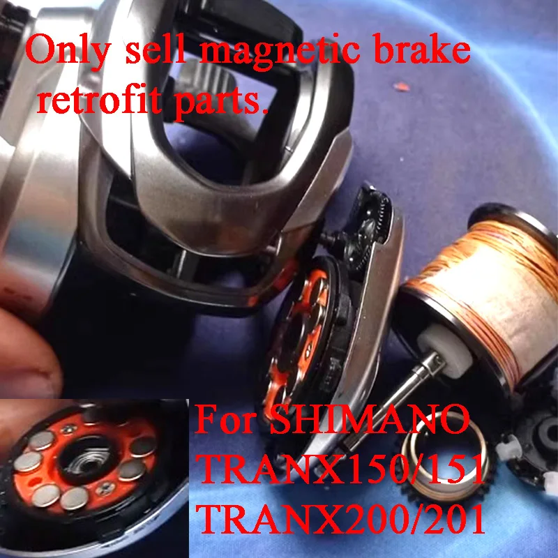 Magnetic Brake Fishing Gear,for SHIMANO TRANX150/151 TRANX200/201,Fishing Wheel Baitcasting Reel Long Throw Refit Accessories