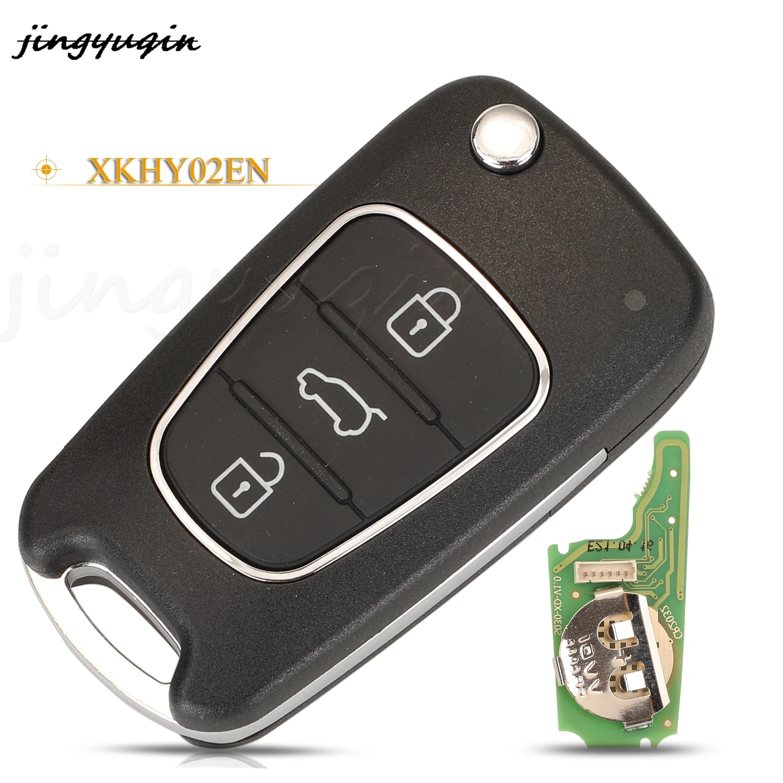 

jingyuqin 3 Buttons Xhorse XKHY02EN Wired Universal Car Key Remote For Xhorse VVDI Tool For Hyundai Style