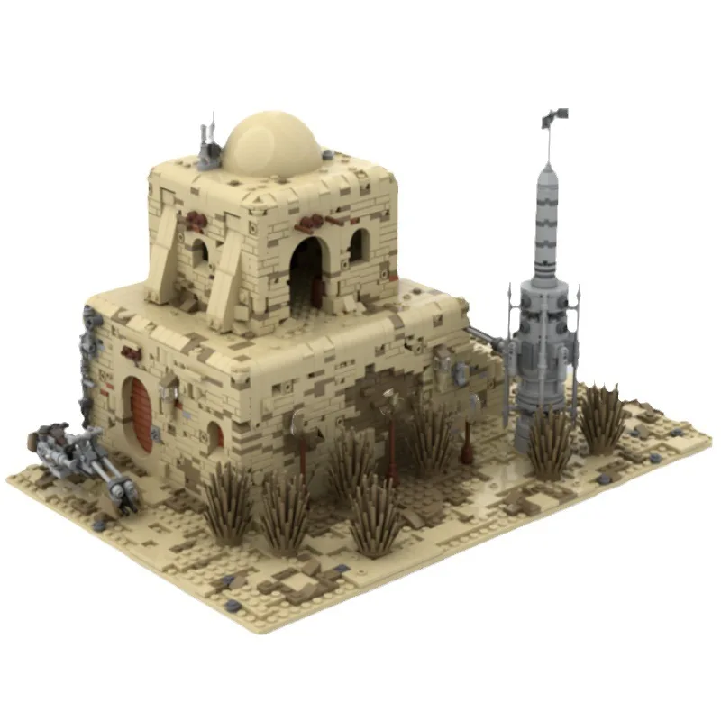 Tatooine Desert House Blocks, Exotic Residence Scene Model, DIY Assembly Bricks for Hobby Collectors & Home Ornament