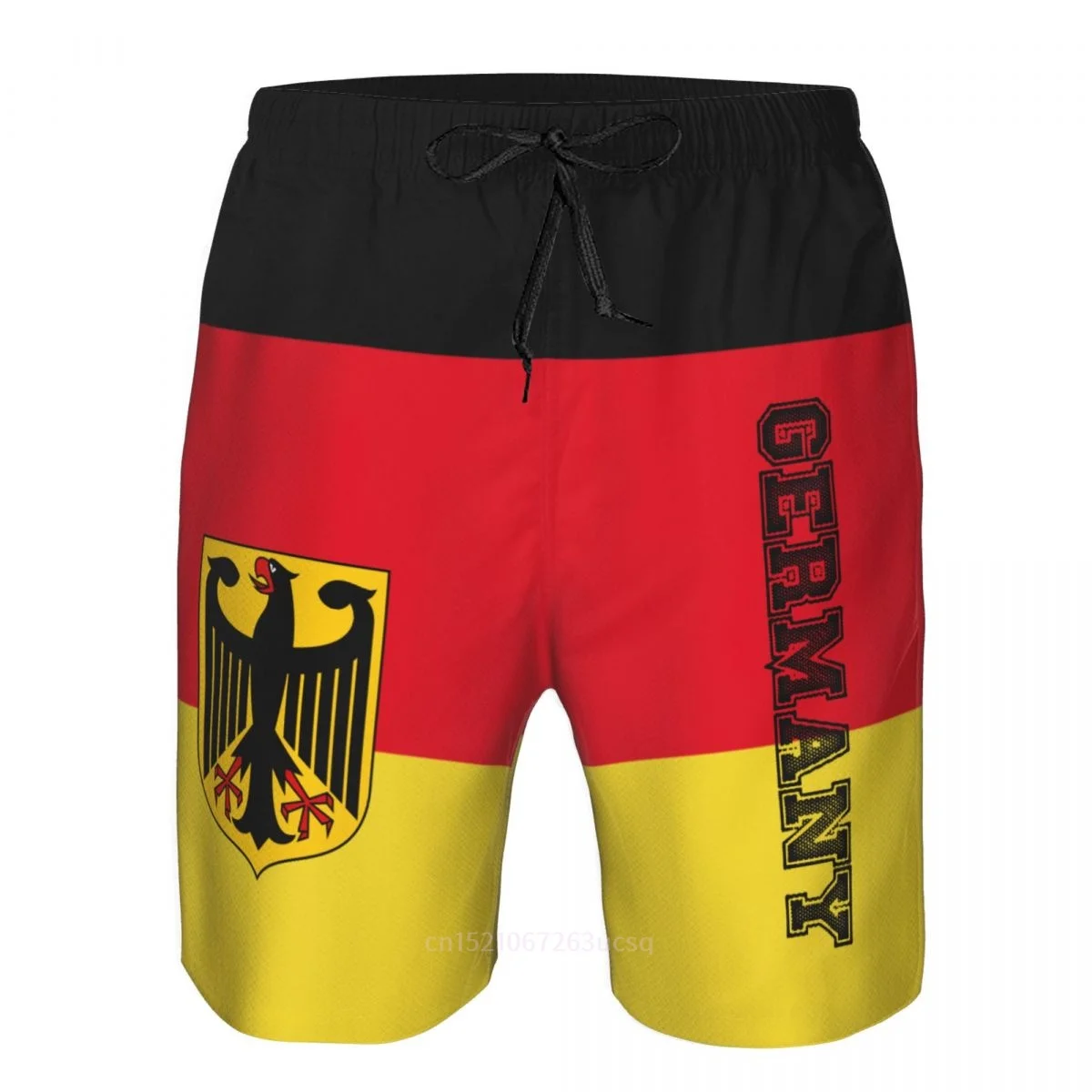 2023 Summer Polyester Germany Country Flag 3D Printed Men\'s Board Shorts Beach Pocket Running Summer Pants