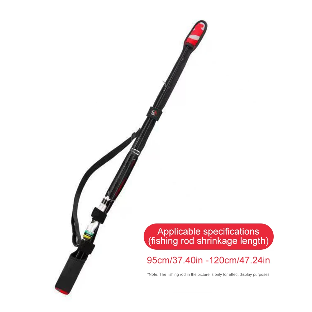 المحمولة الصيد رود حمل حزام قابل للتعديل الصيد رود حقيبة التخزين مقاومة للاهتراء السحابة التعادل الصيد الملحقات