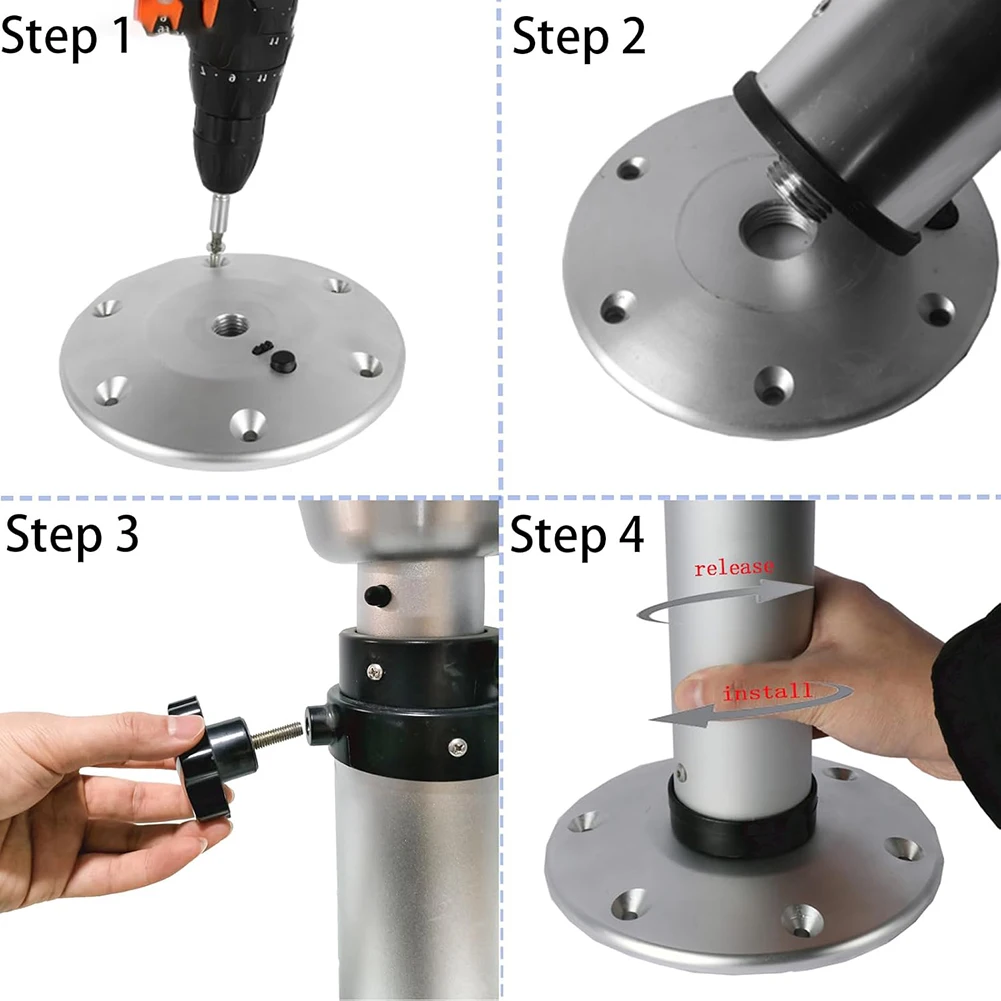 

425-750mm RV Adjustable Table Leg Bracket Removable Aluminum Alloy Table Leg Aluminum Alloy Car Accessories Tools