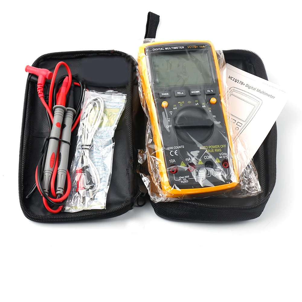Professional Digital Multimeter Electrical AC DC Voltage Current Resistance Capacitance Diode Tester Auto Range Temperature Test