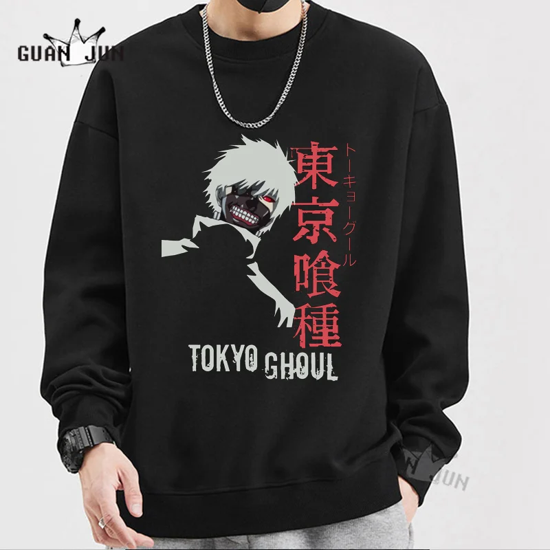 Anime Hoodie Men Tokyo Ghoul Hoodies Men Women Casual Loose Print Kenaki Pullover Harajuku Streetwear Kaneki Ken Men's Clothing