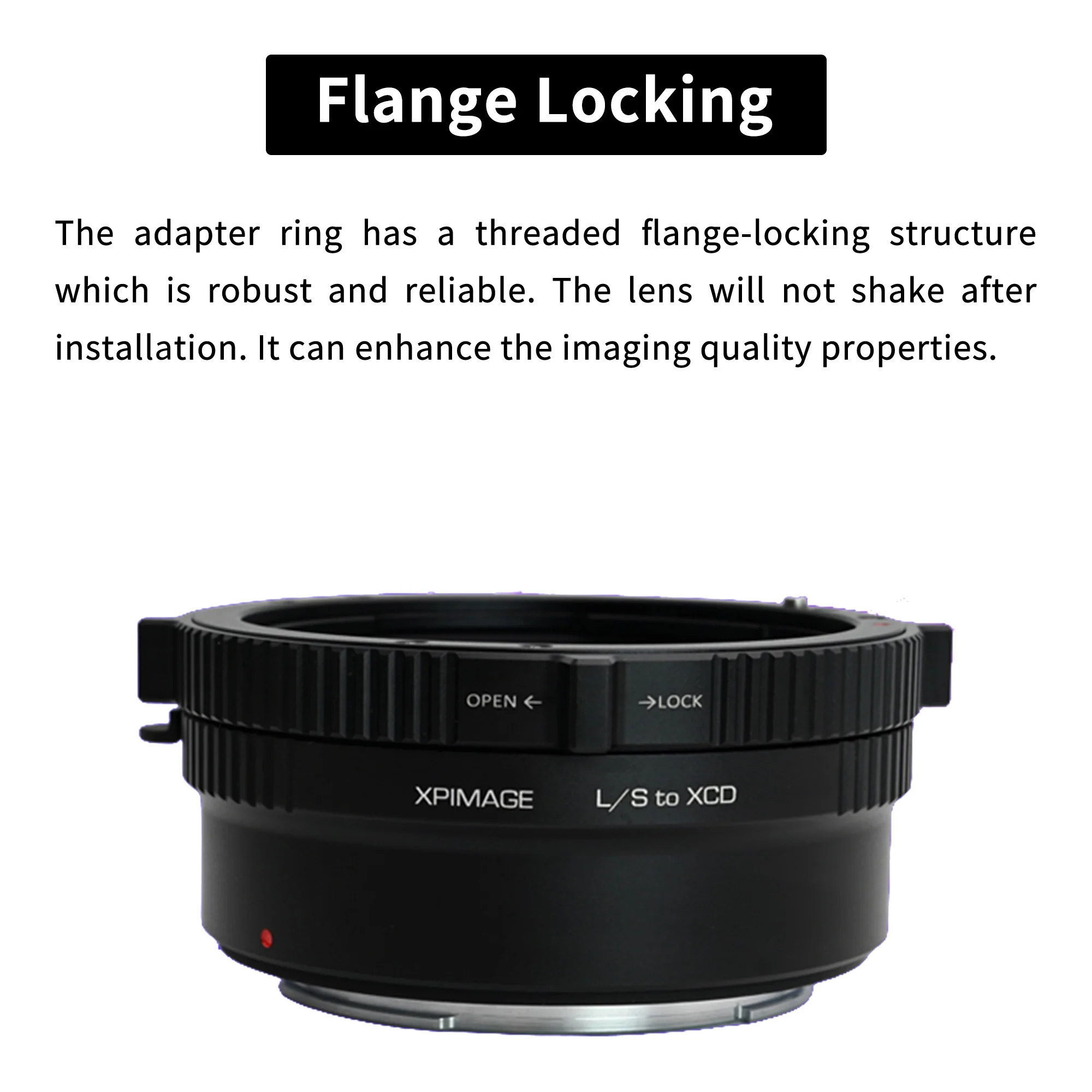 XPIMAGE LS to XCD Lens Mount Adapter Ring Compatible with Leica S Lens for Hasselblad X System XCD Cameras X1D X2D 907X