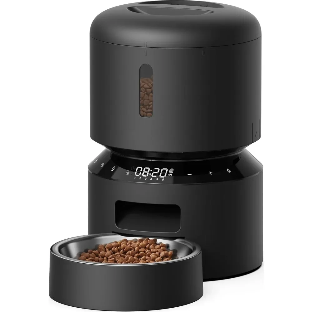 

Automatic Cat Feeder, Automatic Dog Food Dispenser with Freshness Preservation, Timed Pet Feeders for Dry Food,Dual Power Supply