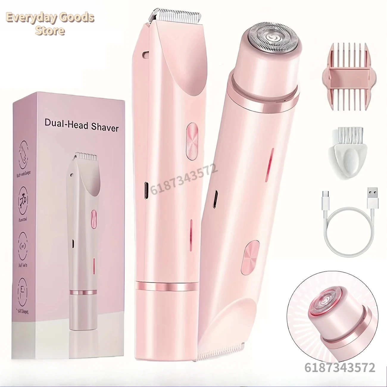 Femme Double tête rasoir électrique Double usage femme rasoir corps épilateur jambe aisselles Bikini électrique épilateur tondeuse