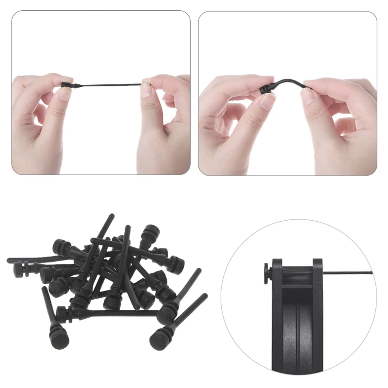 20Pcs Mouting Pin for Computer for Case Fan Anti Noise Vibration Silicone Screws Shock Absorption