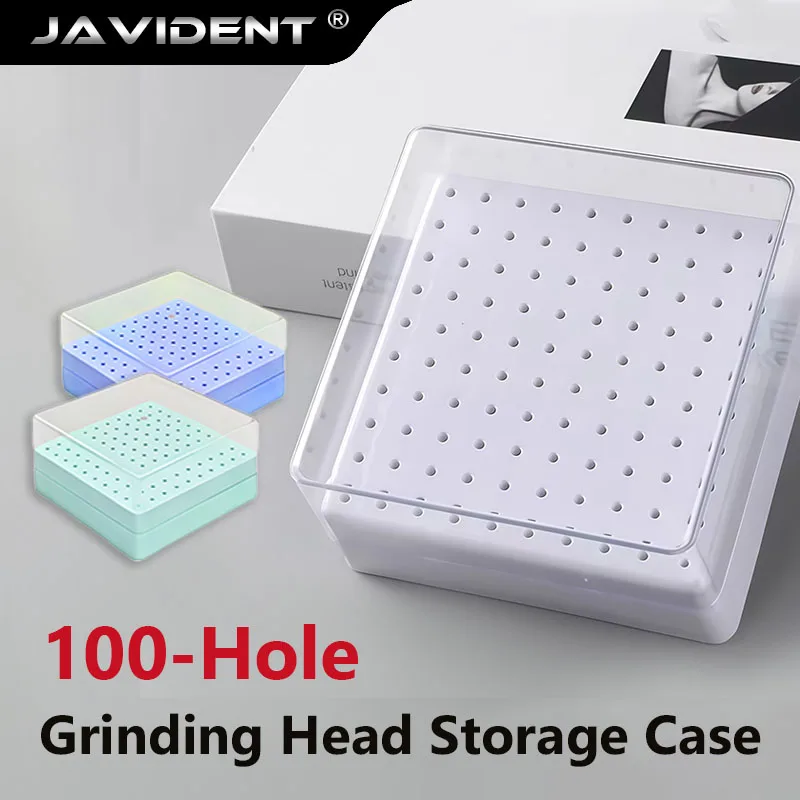 1Pc 100 Holes Dental Disinfection Box Bur Drill Diamond Placement Box Nail Drill Display Stand Manicure Accessoy Tools