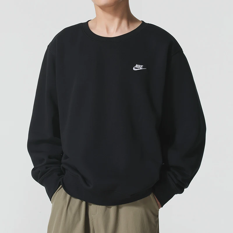 

Мужская толстовка Nike, спортивная одежда, дышащий повседневный удобный трикотажный пуловер с круглым вырезом Fn3887-010