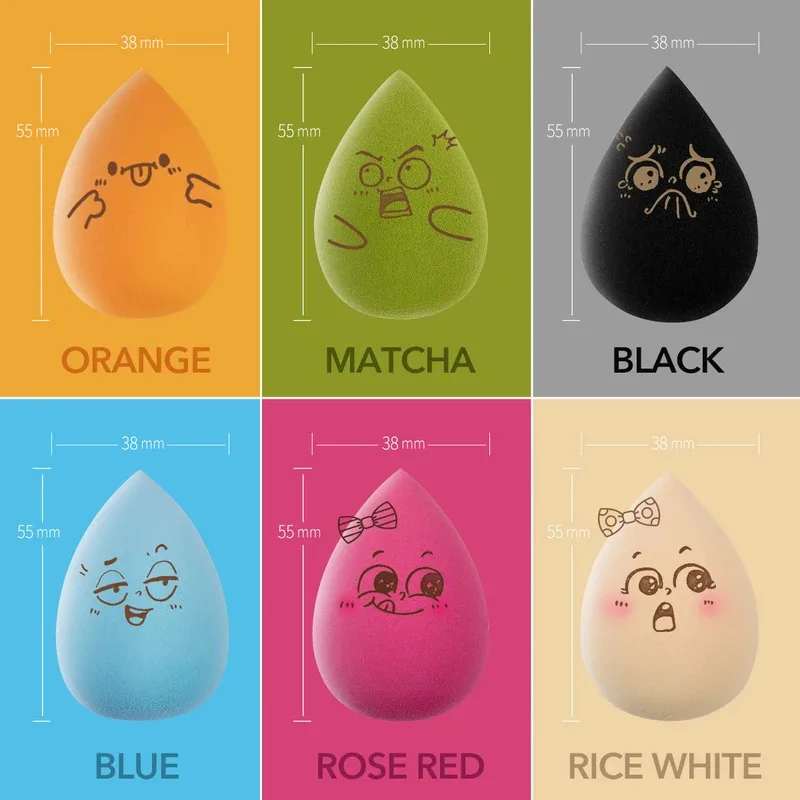 10 pçs/kit conjunto de esponja de maquiagem macio colorido cosméticos puff pó fundação ferramenta de beleza atacado feminino ferramenta de maquiagem de beleza