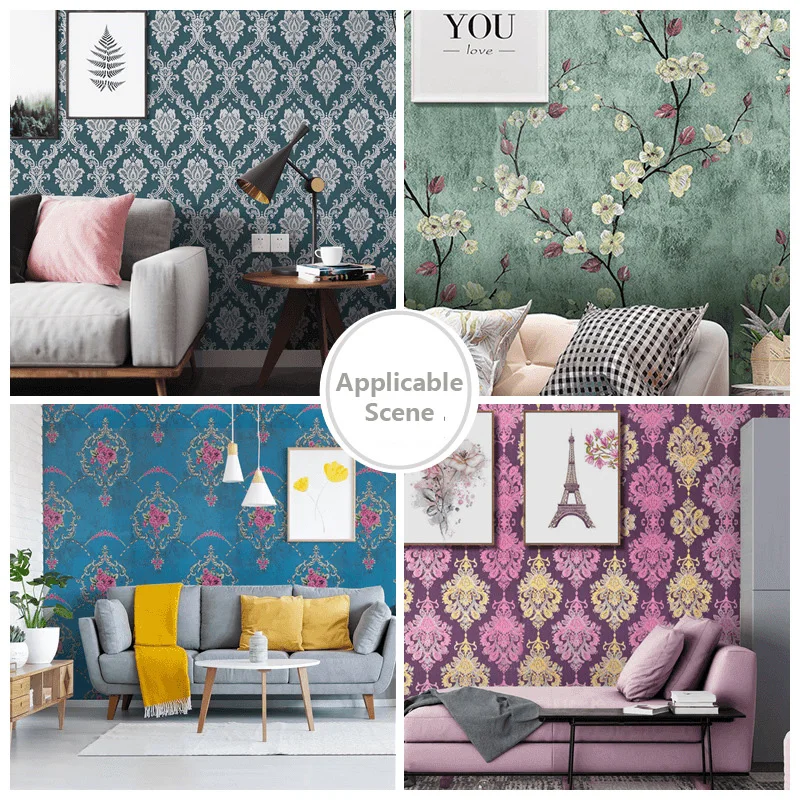 Thickened European-style Wall Stickers 3d Living Room Self-adhesive Home Decor Non-woven Wallpapers Bedroom Background Wallpaper