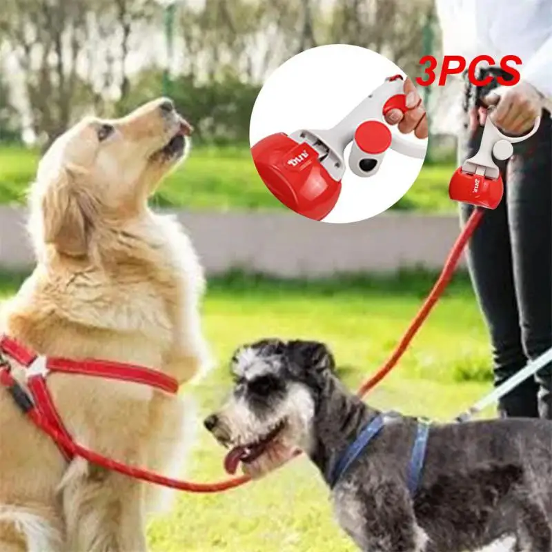 

3PCS Pet Dog Pooper Scooper Portable Outdoor Cleaner Garbage Picker Poop Bag Collection Convenient Cleaning Tools Dog Poop