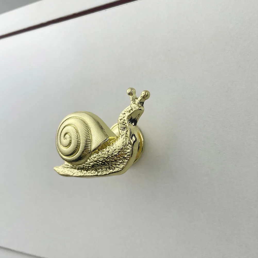 1pcs Snail Brass Drawer Cabinet Door Handle Pure Copper Creative Wardrobe Tea Jewelry Box Knobs Pulls Decor Hardware