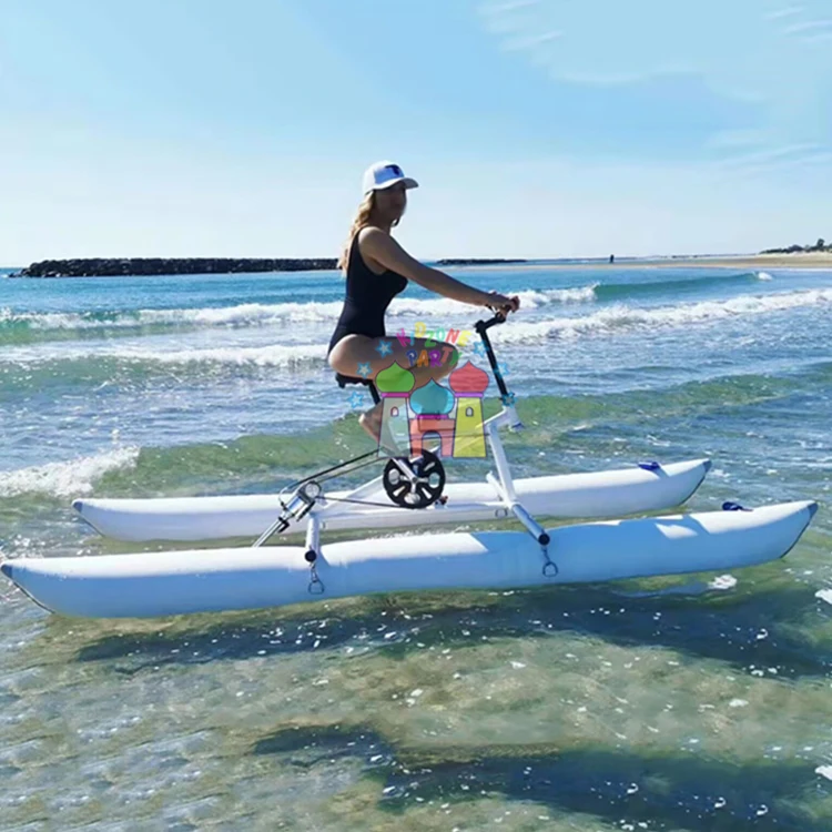 

Adult Inflatable Floating Sea Bike Water Bicycle Pedal Boats Water Bike For Sale With Paddle Board
