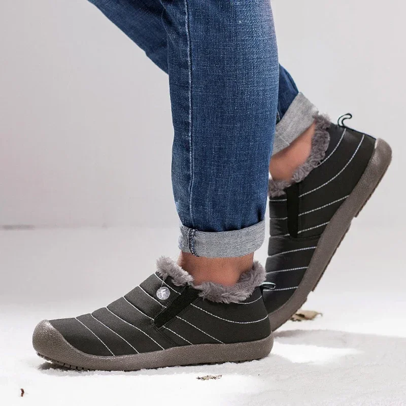 

CoupleSlippers Men's Autumn Winter Shoes Soft Man Home Slippers Cotton Shoes Fleece Warm Anti-skid High QualityWarm Cotton Shoes