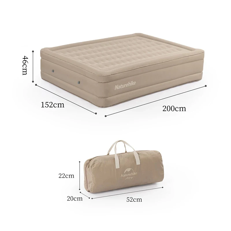 Naturehike Camping Inflatable Mattress TPU Heightening Air Mattress  Sleeping Mat Travel Camping Mat with Electric Air Pump