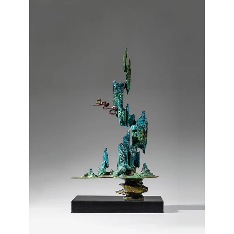 Qingyun Straight Up Copper Ornament Crafts Hotel Clubhouse Villa Tea House Home Living Room Entrance Decoration