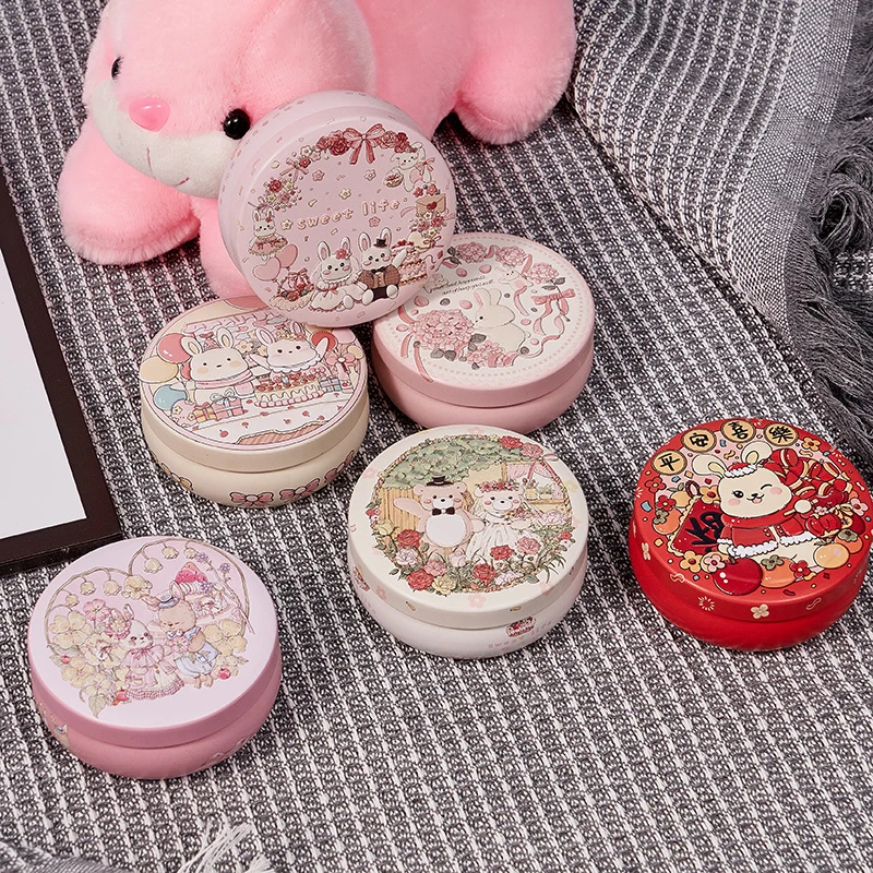 New Original Three-dimensional Pattern New Wedding Candy Box Drum Candy Box Baby 100 Days Gift Box Packing Small Round Box