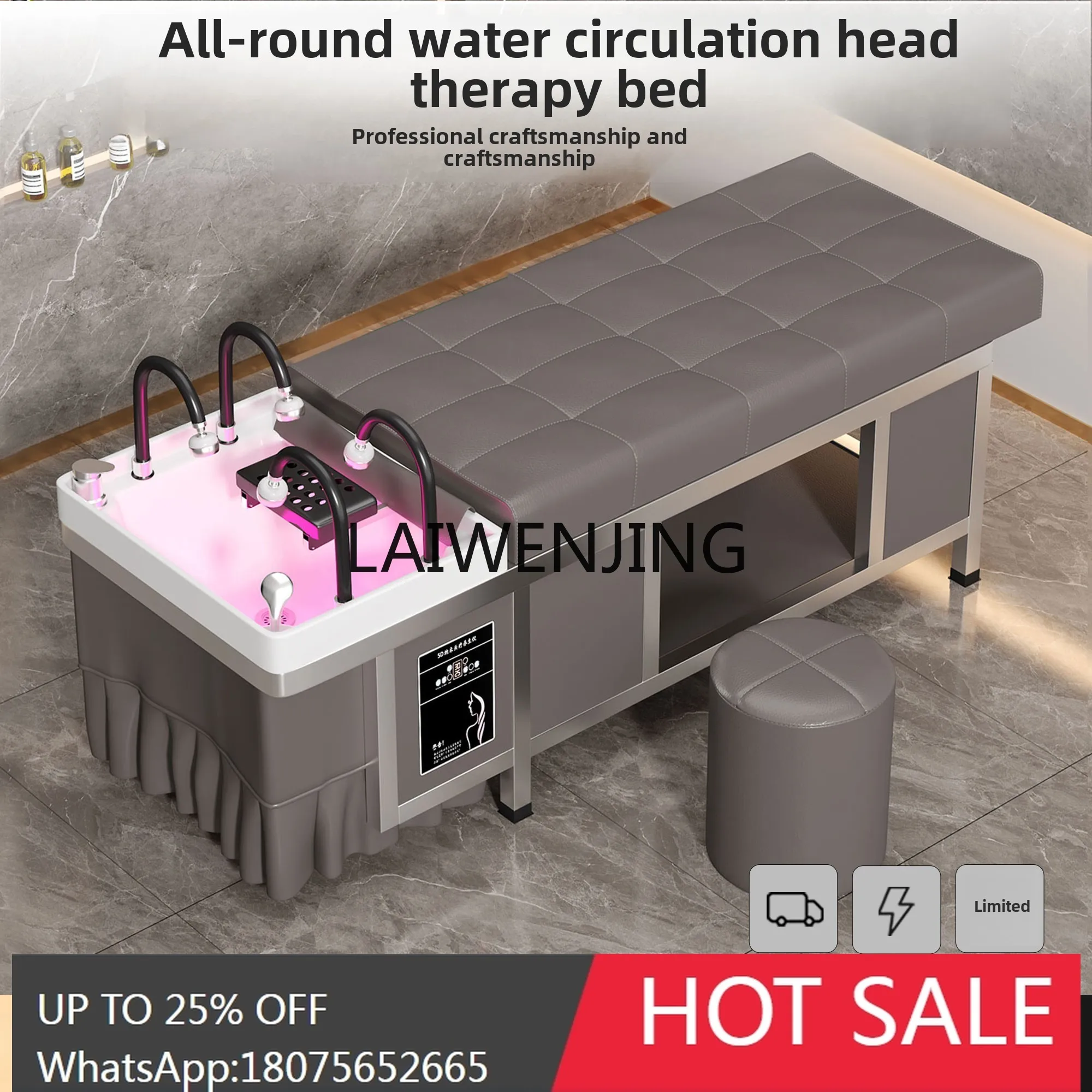 

Thai new 4-head direct spray shower shampoo bed barber shop beauty salon special