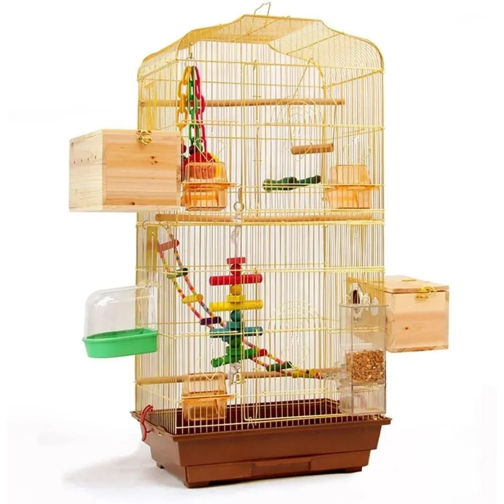 

Bird Supplies Wire Large Birds Cage Parrot Emblem Cage Large Steel Cage Can Be Hung Shell Bird Tent Nest Suitable for Indoor