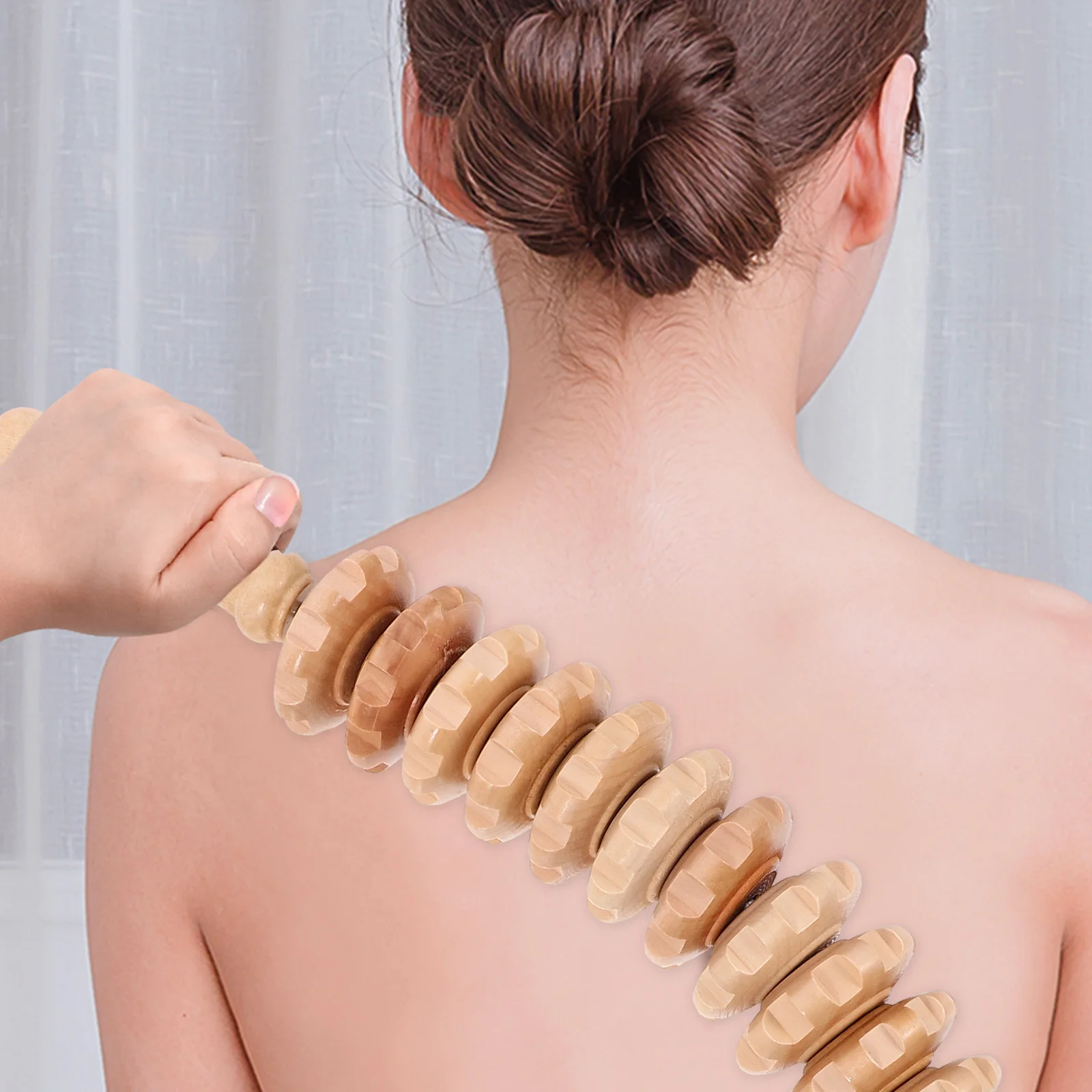 

1Set Compact Body Massager Reusable Wood Sculpting Tools for Pain Relief Wear-Resistant Surface Ideal for Office Or Travel Use