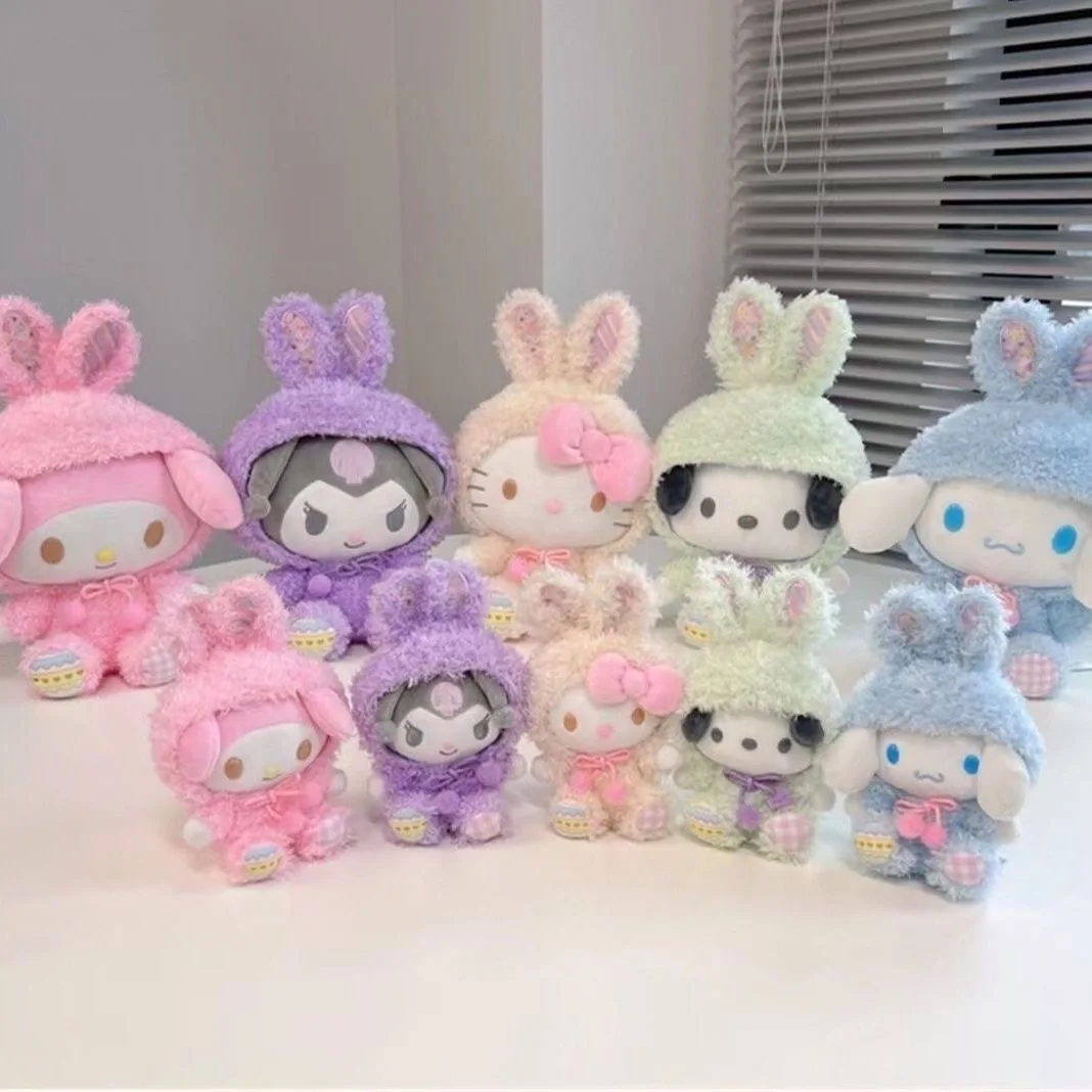 

16/30 Sanrio Kawaii Kuromi Cinnamoroll My Melody Hello Kitty плюшевые игрушки мягкие Мультяшные аниме игрушки подарки для друзей Childre