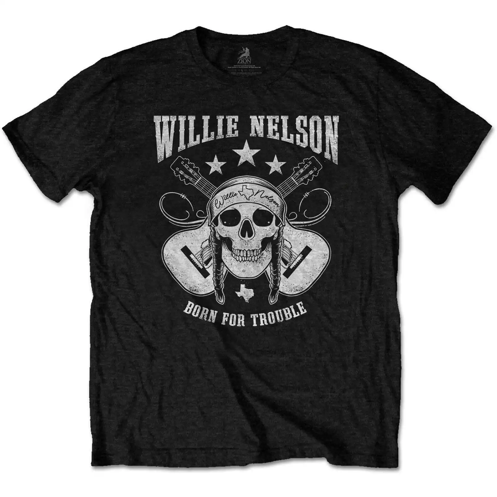 

Willie Nelson Unisex T-Shirt: Skull OFFICIAL NEW