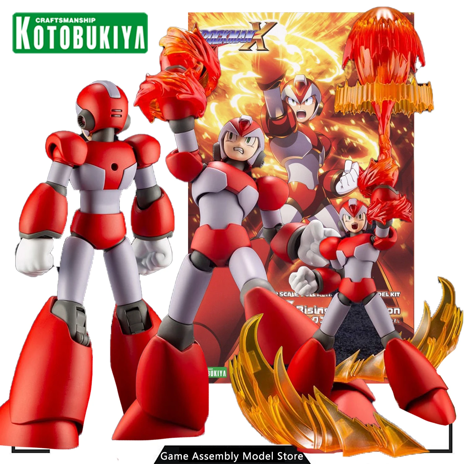 

100% Оригинальная фигурка Kotobukiya 1/12 Мега мен X повышение огня Ver анимация Сборная модель комплект экшн-фигурка игрушка подарок Boys135mm