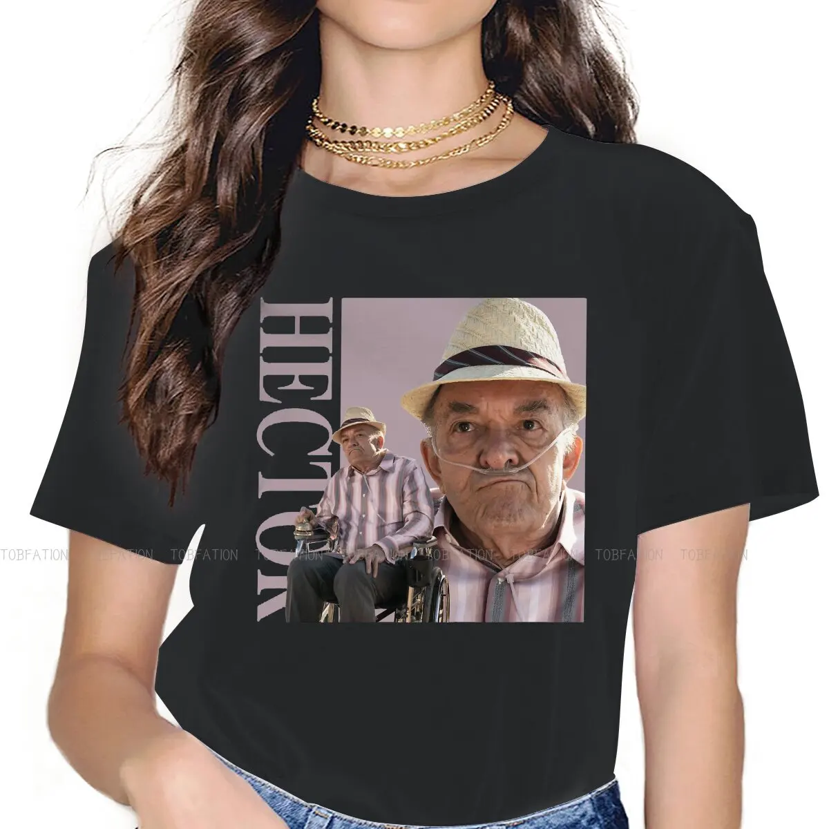 Hector Salamanca Funny Old Man Original TShirts Tenacious Distinctive Woman's T Shirt Funny Tops