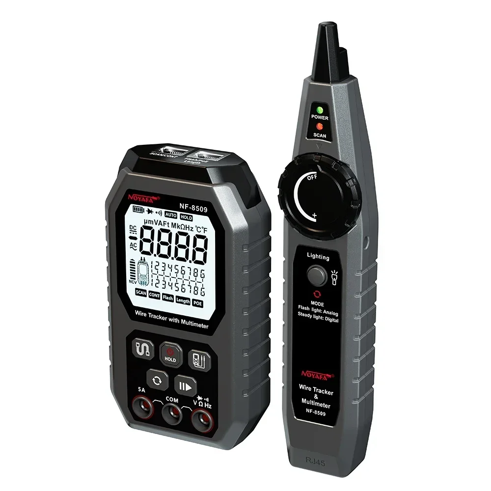 NOYAFA NF-8509 2-in-1 Multimeter Network Cable Tester POE NCV LCD view 2