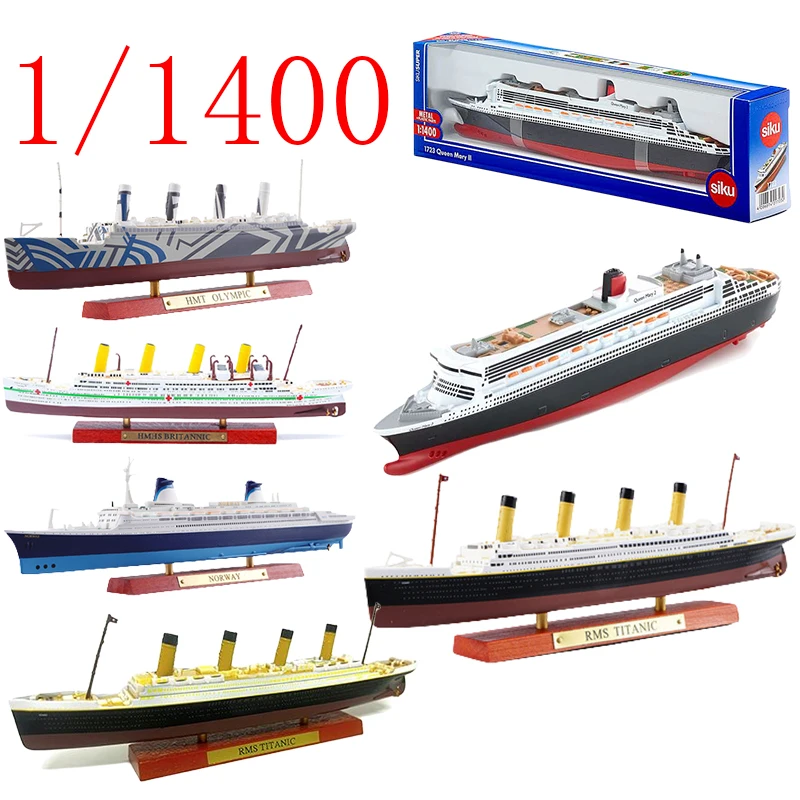 

WJ Литая под давлением модель автомобиля из сплава в масштабе 1:1400 Queen Mary, роскошный круизный корабль, игра с туристической лодкой, подарочная оригинальная коробка