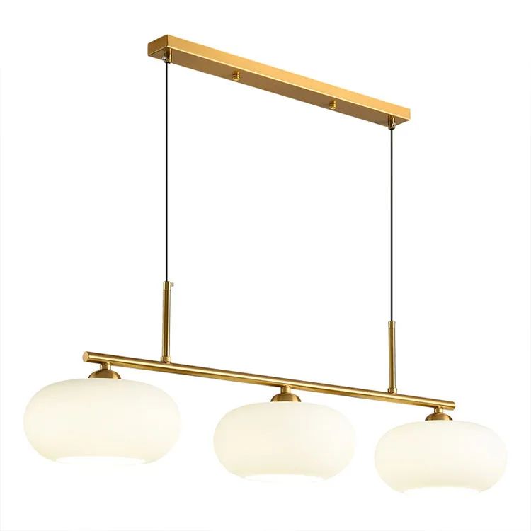 

French cream wind flower chandelier, Nordic long medieval persimmon lamp