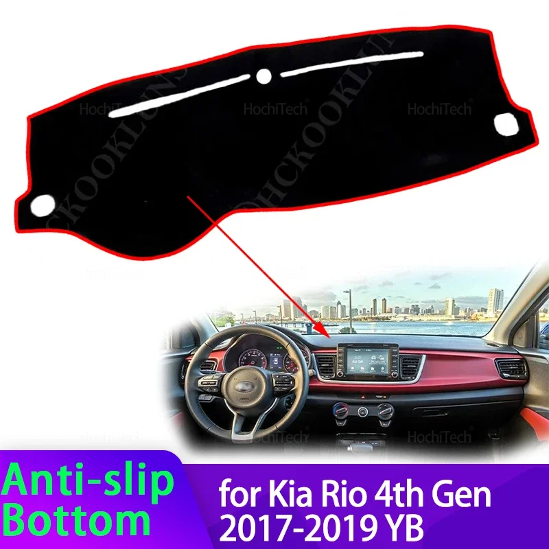 

Для Kia Rio 4-го поколения 2017 2018 2019 YB крышка приборной панели автомобиля избегайте световой коврика приборной панели коврик чехол ковры