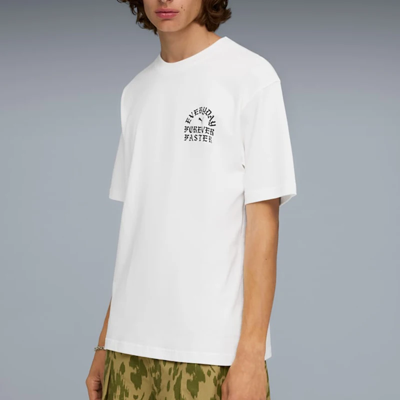 Puma genuine PUMANOWTe new men's white street casual short sleeved T-shirt 634746-02