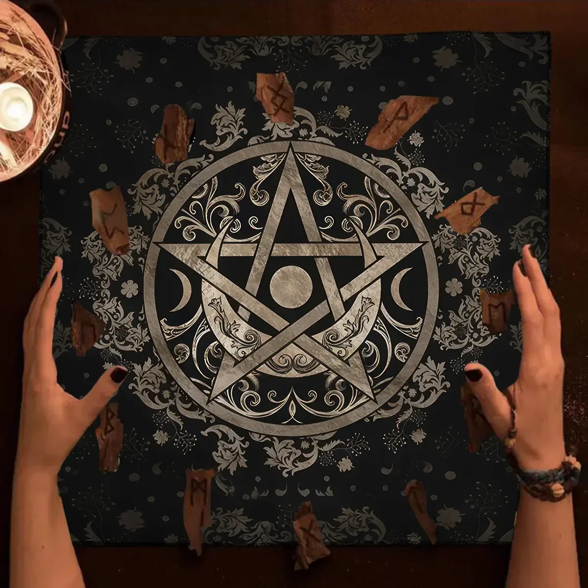 Altar Cloth Tarot Table Cover Starry Twelve Constellations Love Career Oracle Card Tablecloth Moon Tarot Table Cloth Divination