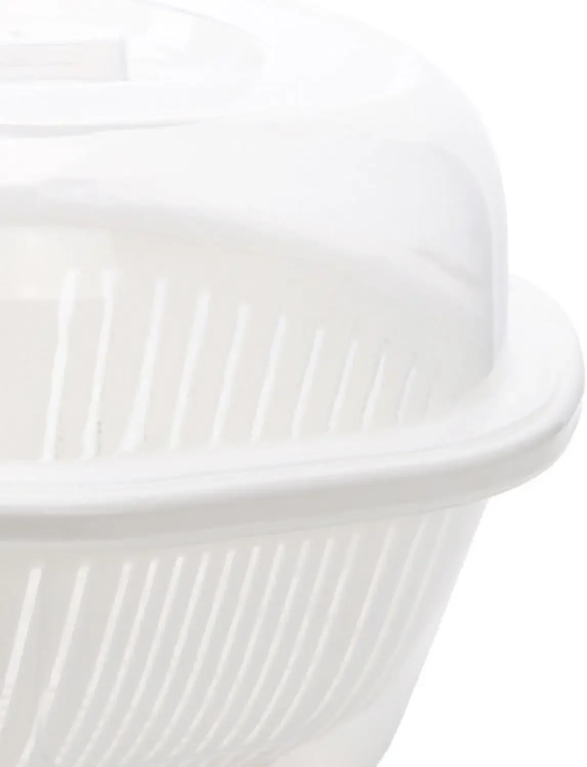 JUOPZKENN Ситечко для фруктов, дуршлаг, набор чаш, двухслойная сливная корзина с прозрачной крышкой, корзина для мытья овощей и фруктов O