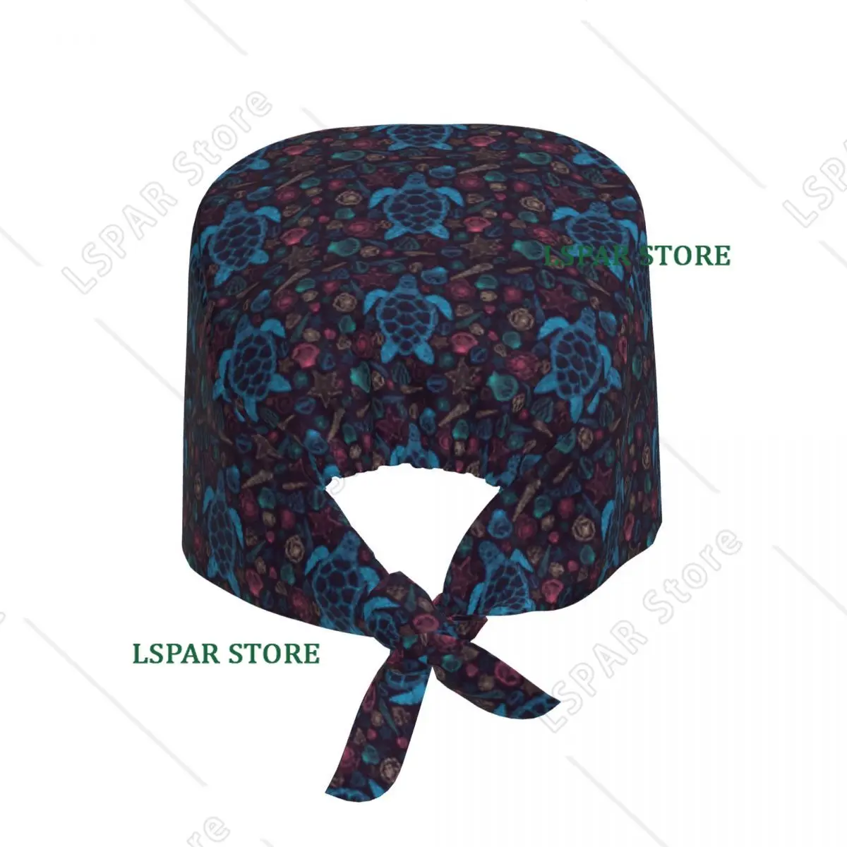 Adjustable Colorful Turtles With Shells Working Hat Men Women Ocean Surgical Hat Scrub Nursing Doctor Surgeon Cap for Chef