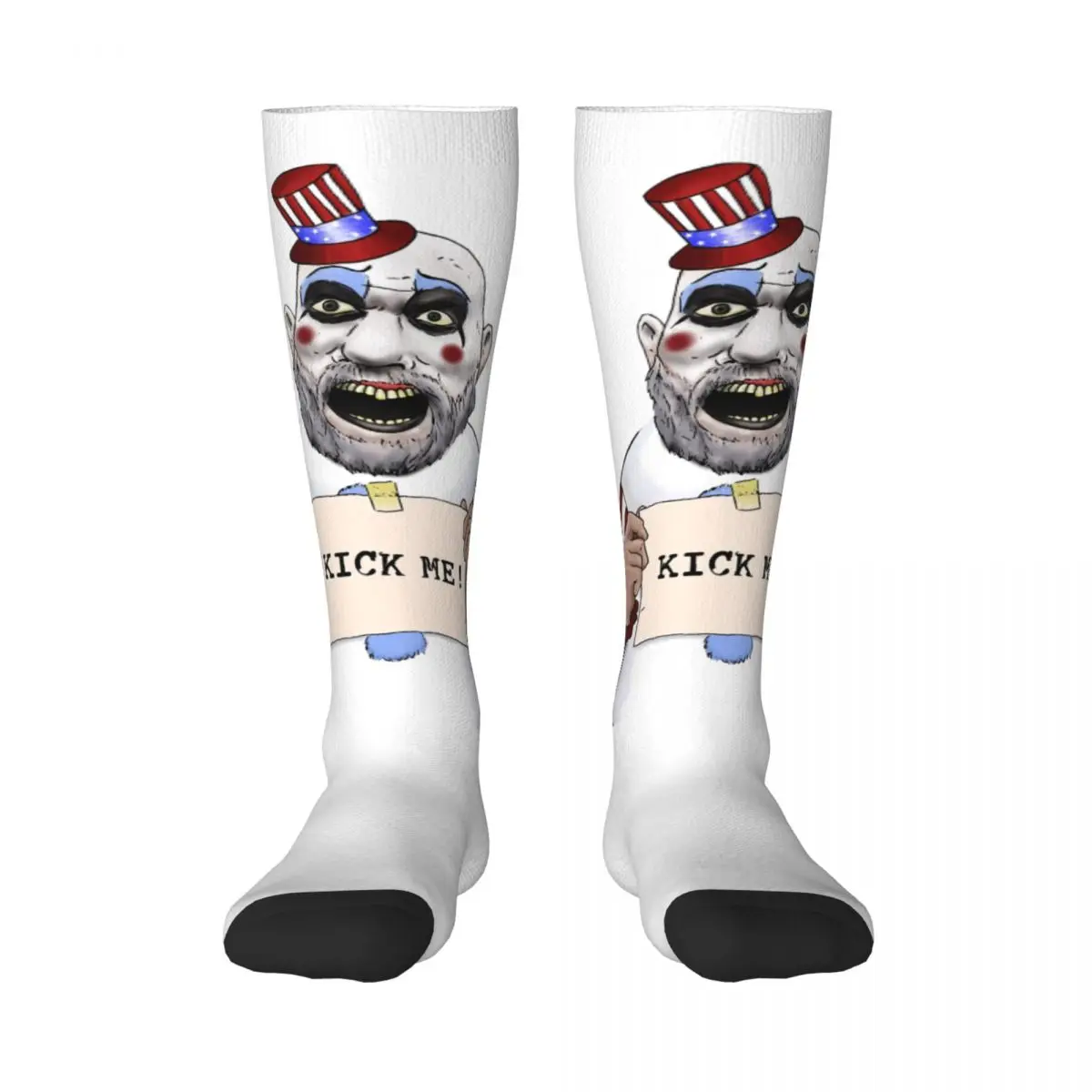 

Мужские Компрессионные носки Captain Spaulding Kick Me для взрослых, винтажные, хорошо пропускающие воздух контрастные носки