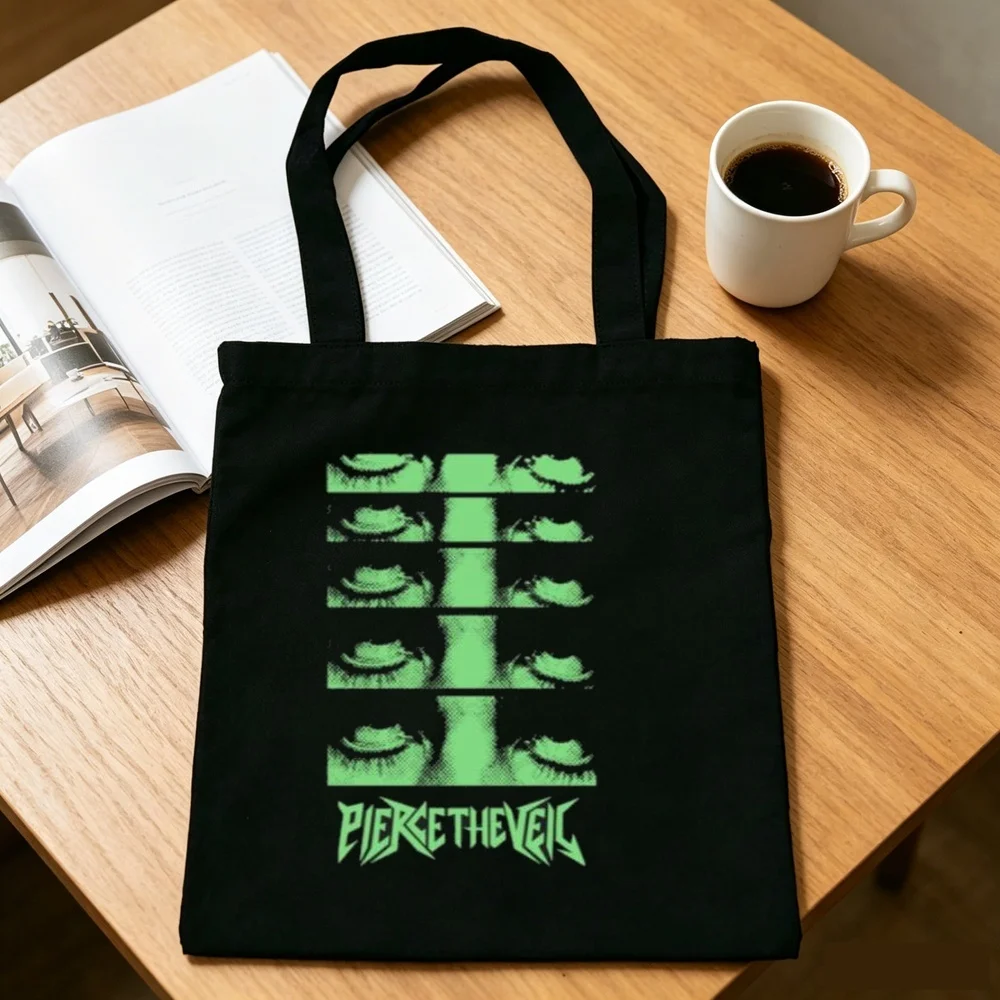 Pierce the Veil tote bag canvas  sac cabas bolsas de tela y2k shopping femme