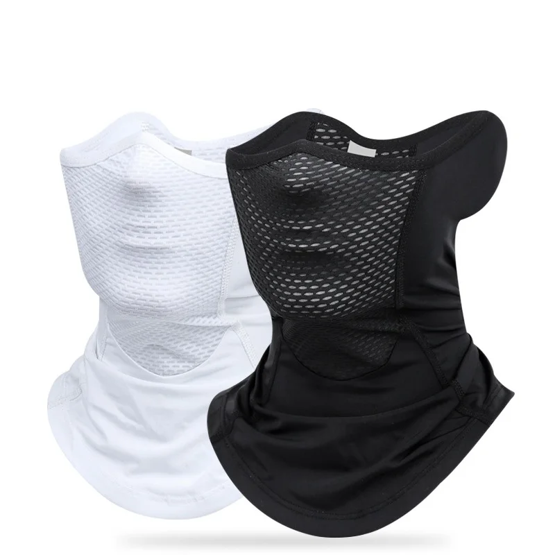 UPF 50+ Ice Silk Sports Neck Gaiter Outdoor Dust Sunscreen Motorcycle Cycling Half Face Mask