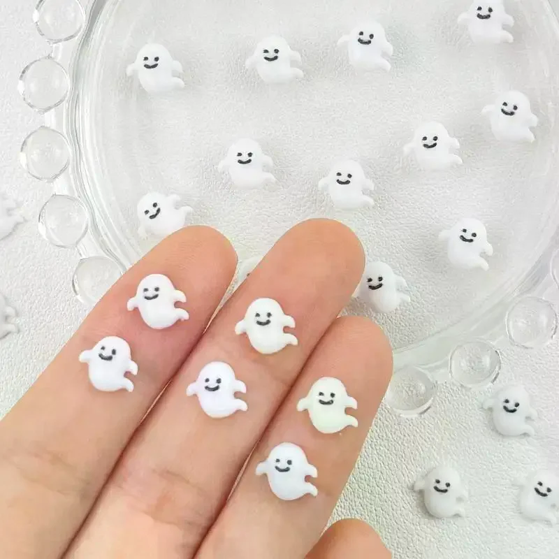Black Bat Spider Autumn Nail Art Accessories Halloween Nail Decorations Dark Flatback Resin Nail Charms Gems For DIY 30Pcs