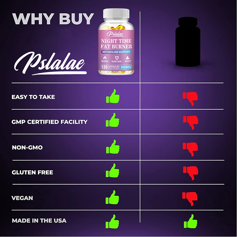 Night Time Fat Burner - Boost Metabolism, Suppress Appetite Diet,Healthy Weight Management
