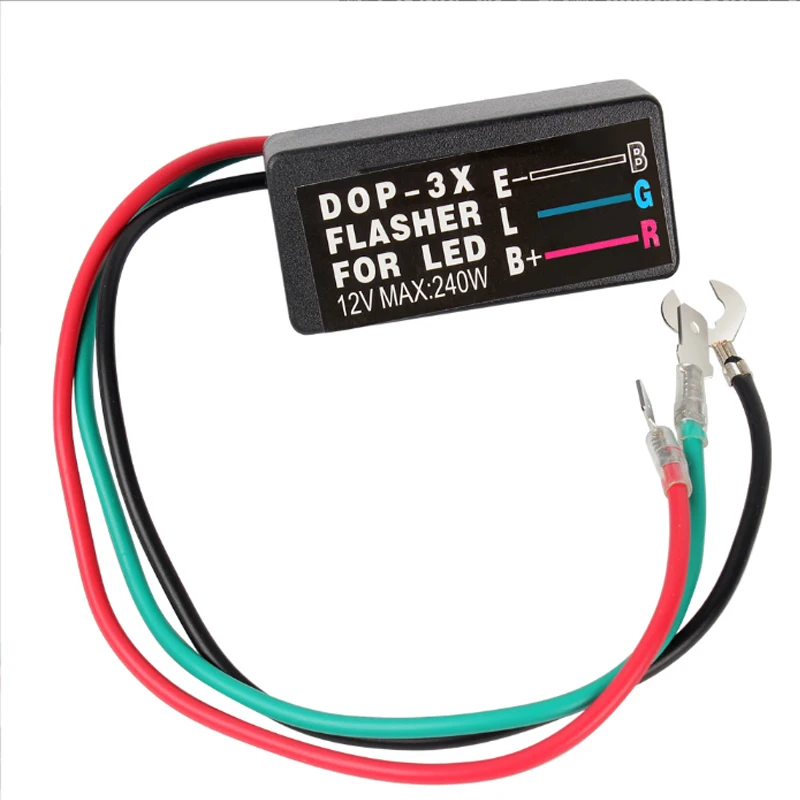 3Pin Motorcycle LED Flasher Relay Adjustable Frequency Turn Signal 12V Blinker Indicator  Motorbike Car Universal DOP-3X