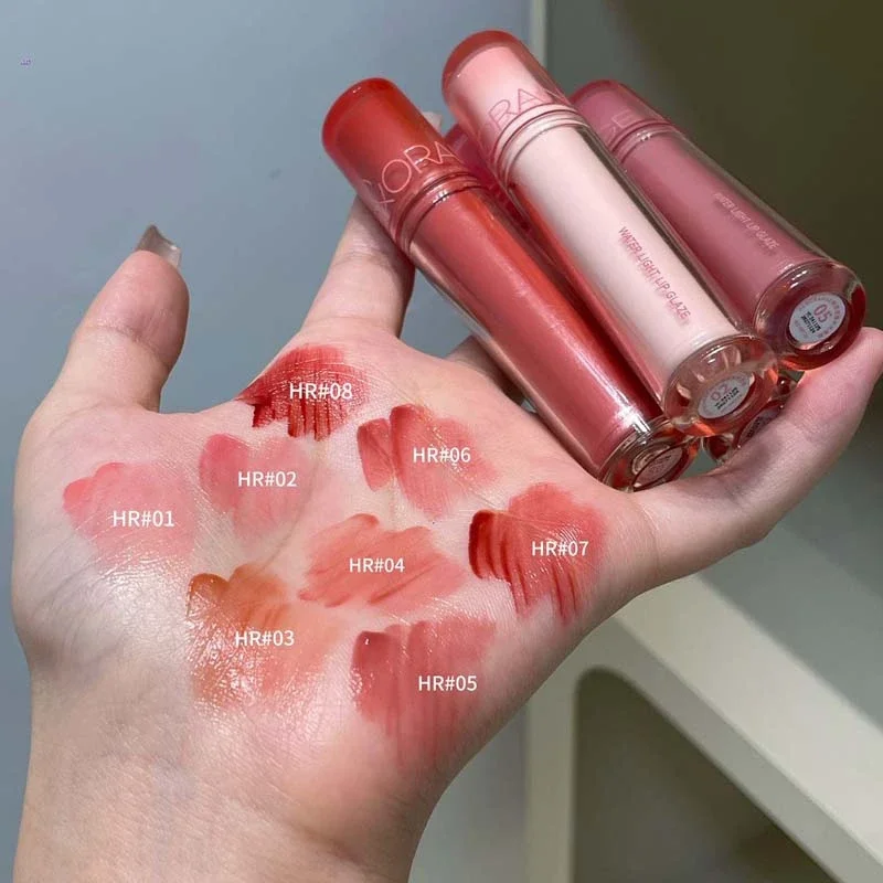 Specchio Acqua Luce Lucidalabbra Vetro Smalto per labbra Rossetto impermeabile Labbra idratanti Rimpolpanti Labbra non appiccicose Tinta labbra gelatina